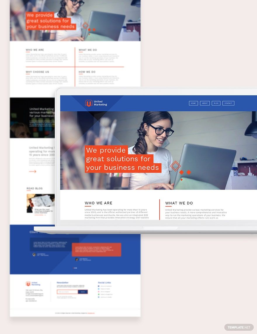 Marketing Firm Bootstrap Landing Page Template