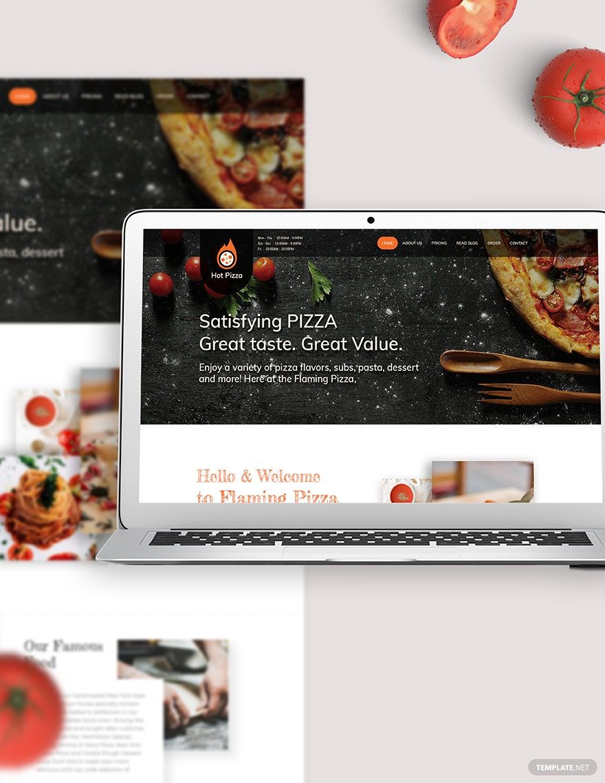 Pizza Bootstrap Landing Page Template