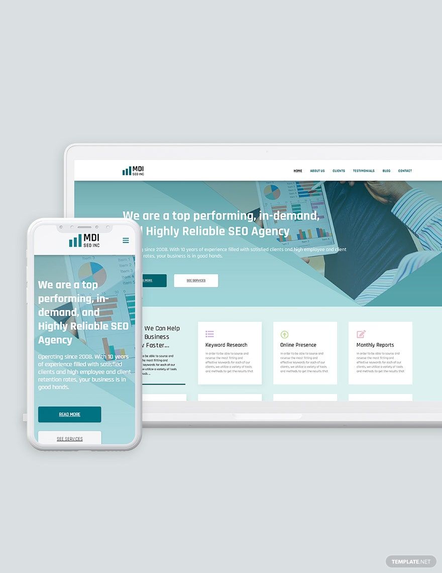 SEO Agency Bootstrap Landing Page Template