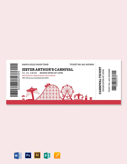 16 Carnival Ticket Templates Free PSD AI Vector EPS Format Download