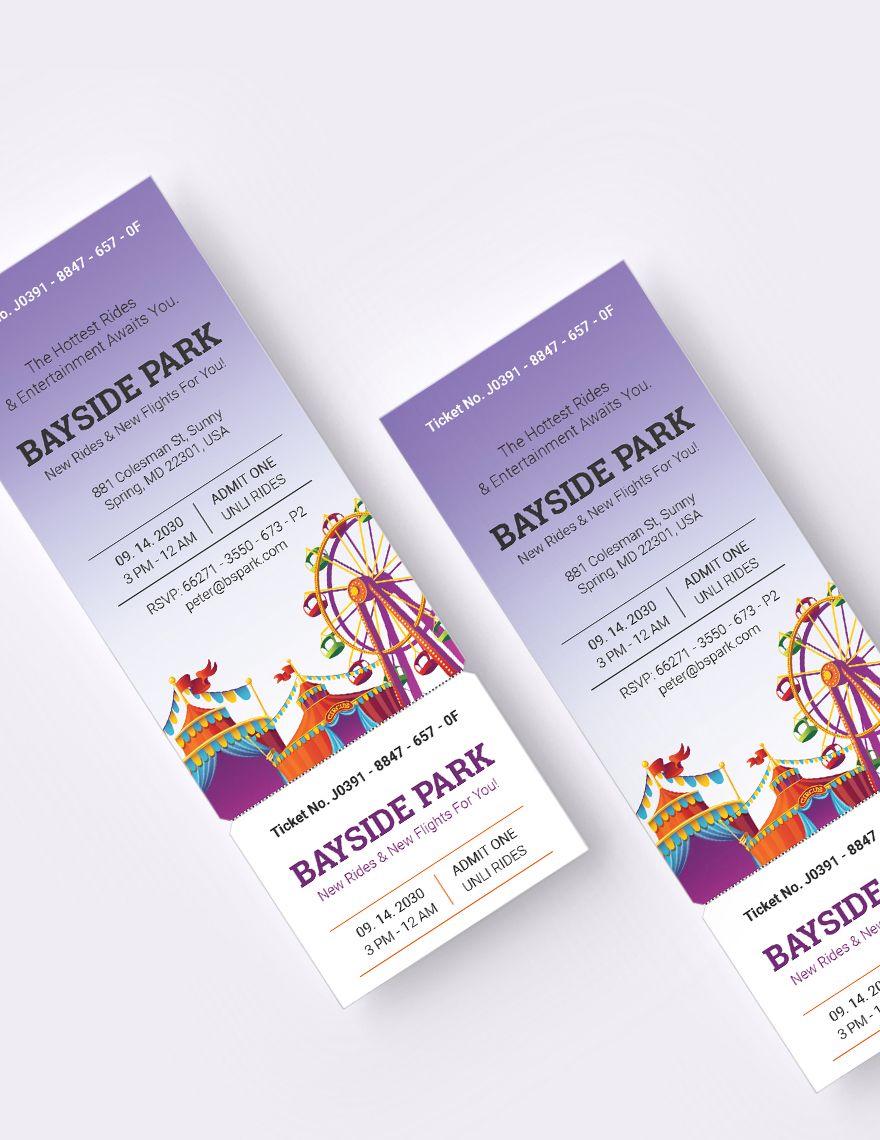 Carnival Party Ticket Invitation Template