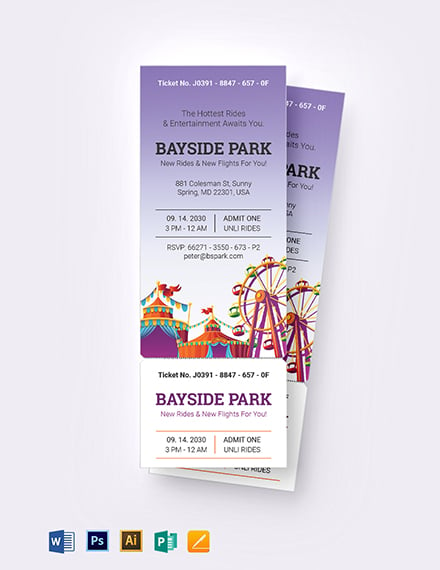 carnival party ticket invitation template 1