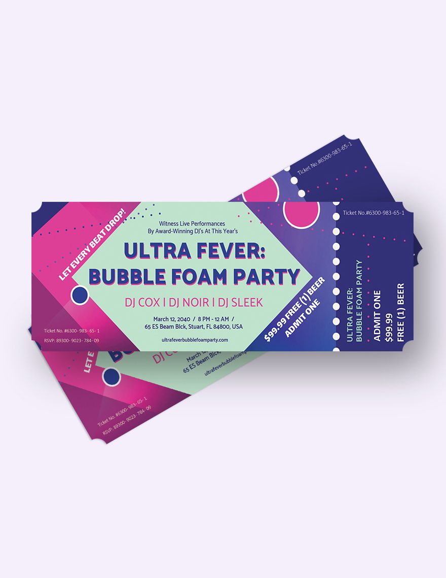 Club Event Ticket Template