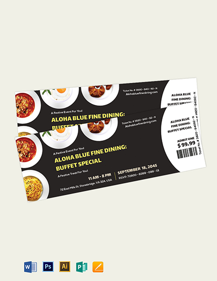 7+ Banquet Ticket Templates - Free Downloads | Template.net