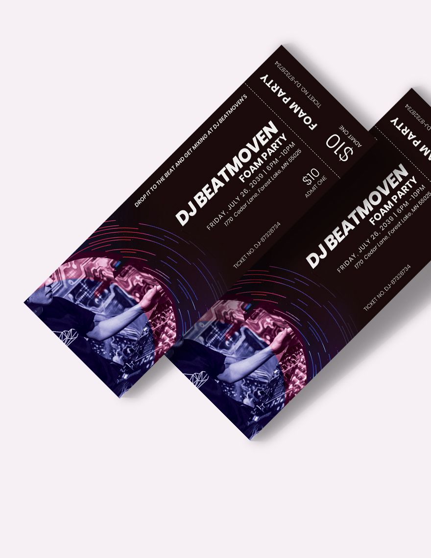 DJ Event Ticket