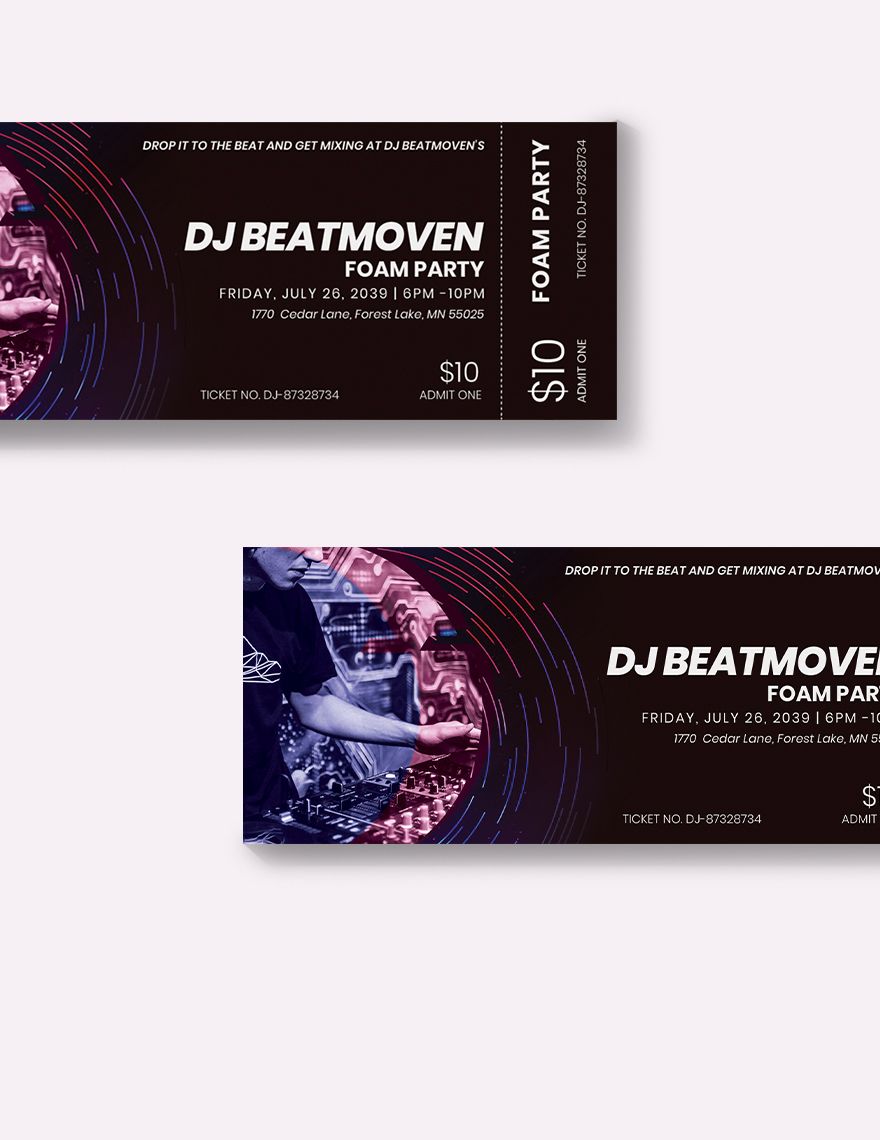 DJ Event Ticket