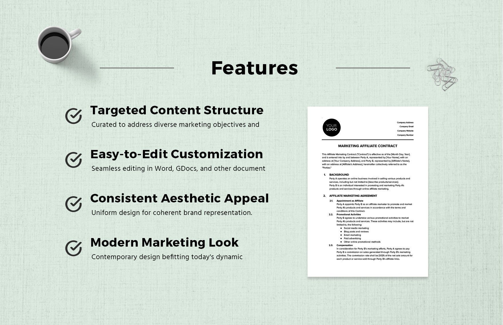 Marketing Affiliate Contract Template