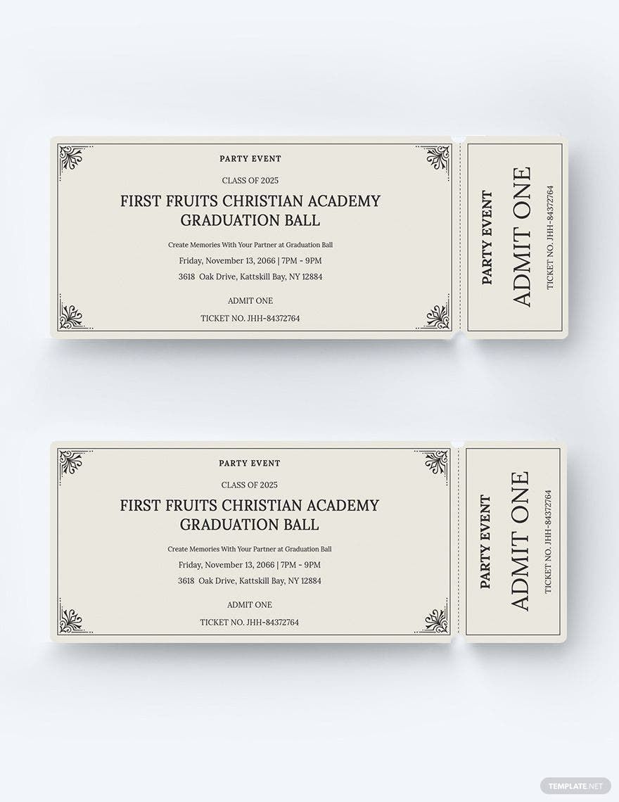 Event Party Ticket Template