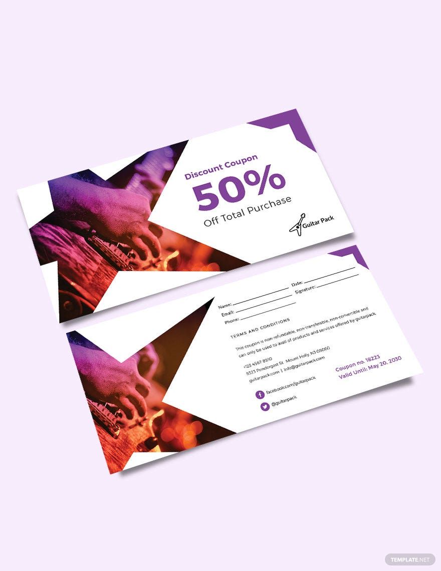 Blank Discount Coupon Template