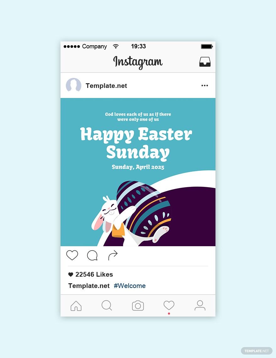 Free Instagram Easter Sunday Template