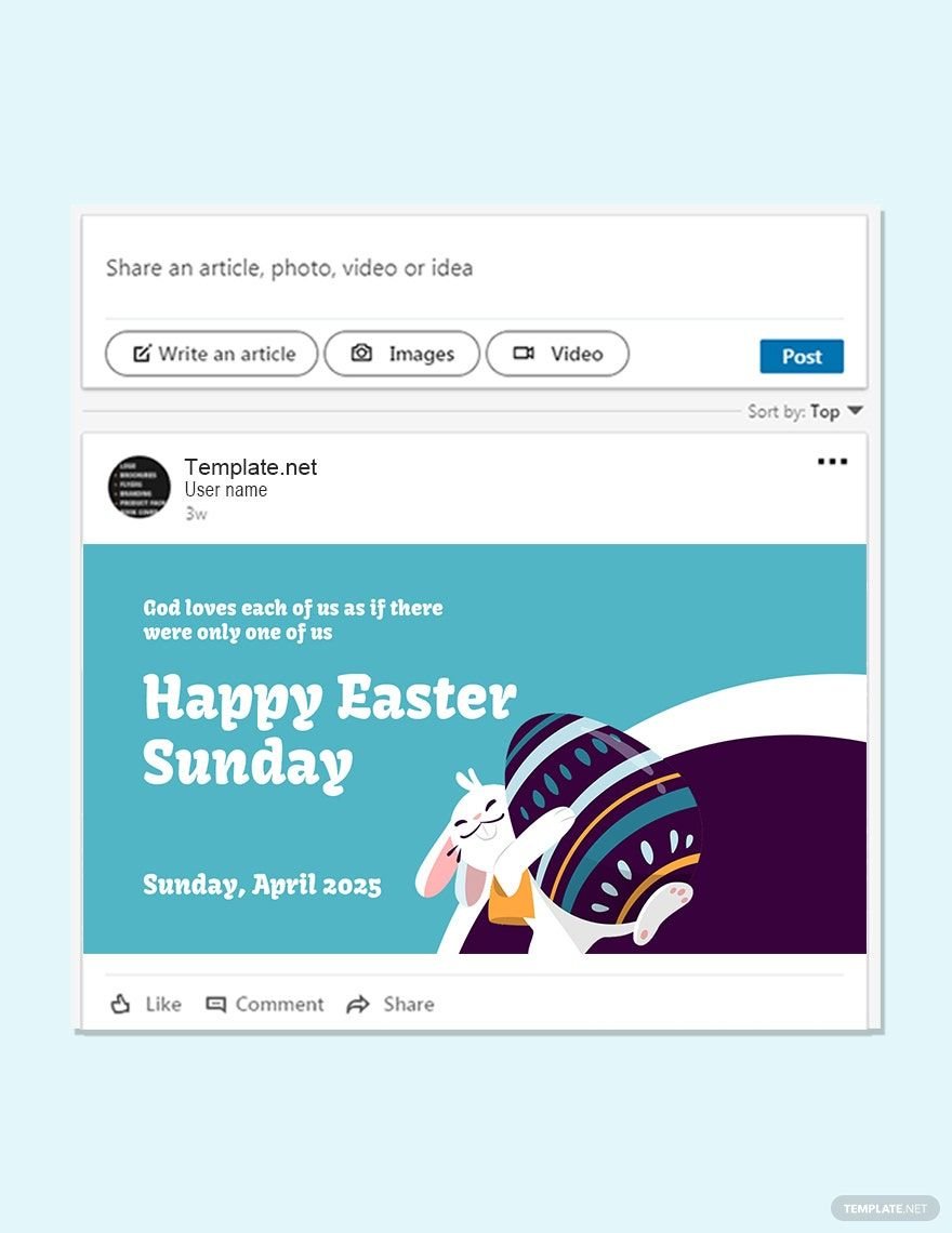 Linkedin Easter Sunday Template