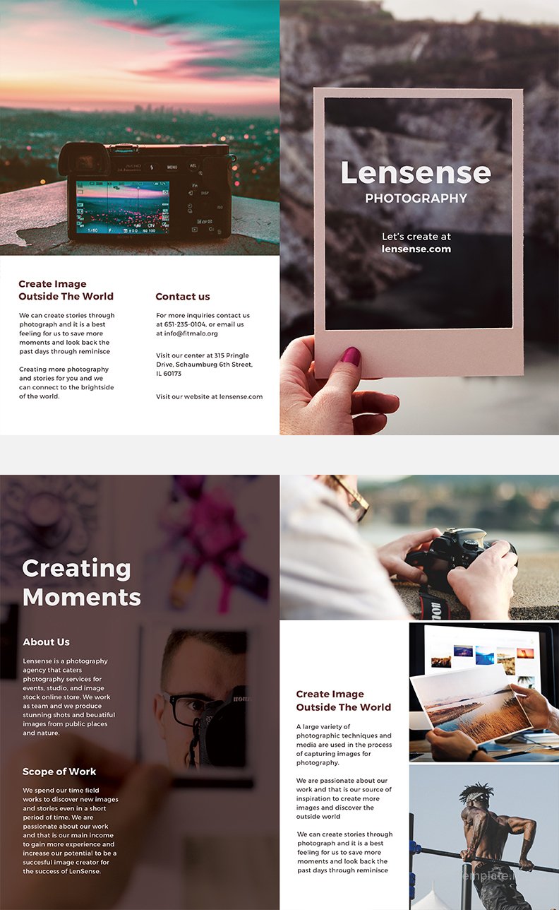 Free Half Fold Brochure Template in PSD, MS Word, Publisher