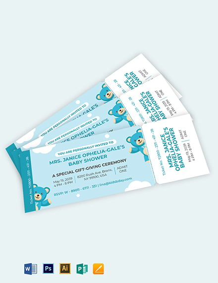 baby shower ticket invitations