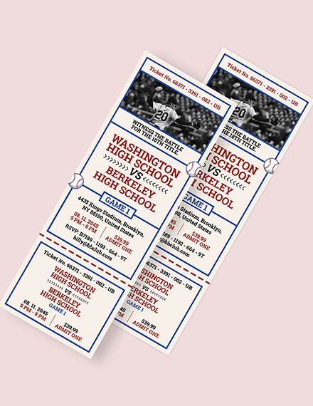 Baseball Ticket Invitation Template Word Psd Le Baseball Ticket Invitation Template Word Psd Le