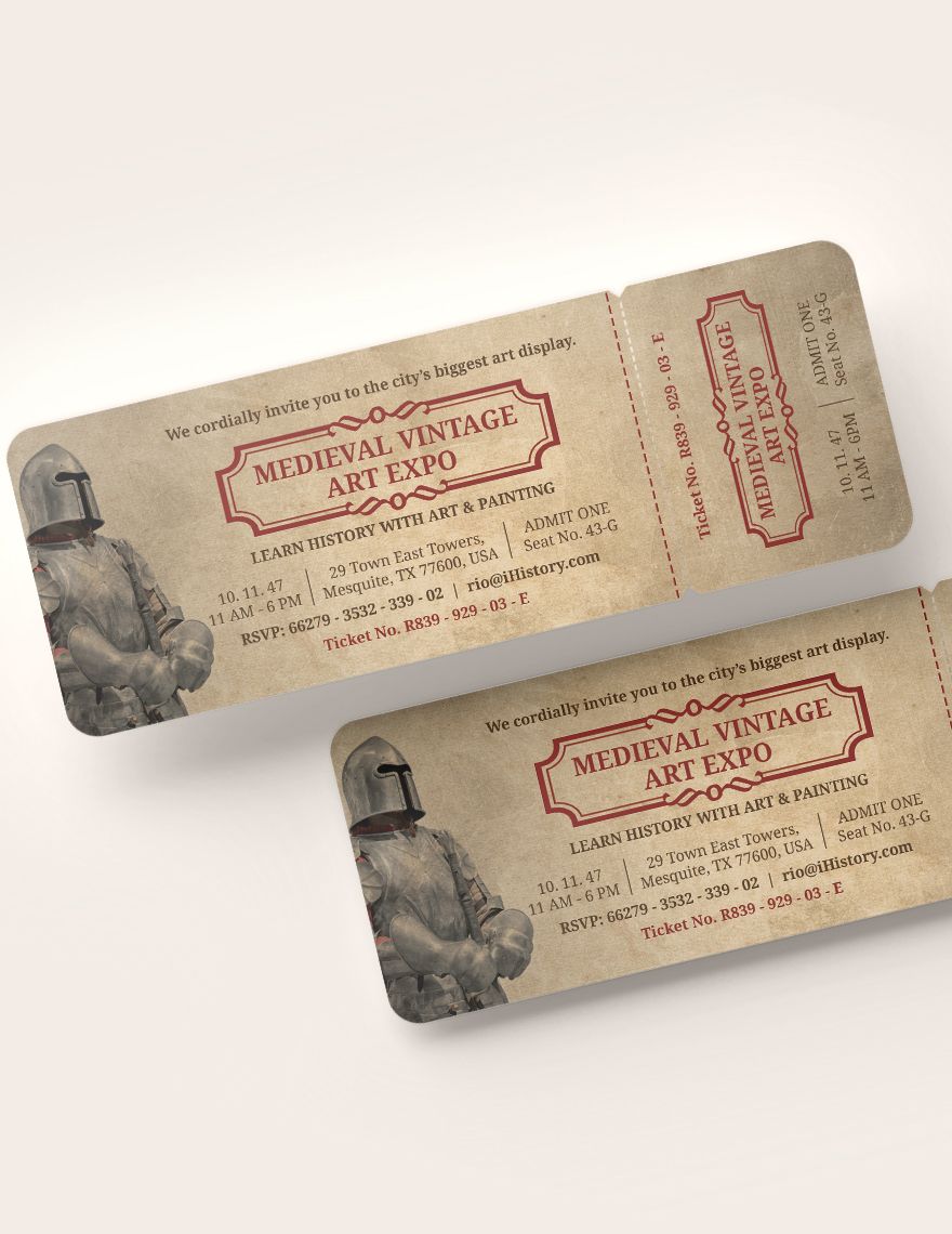 Vintage Ticket Invitation Template