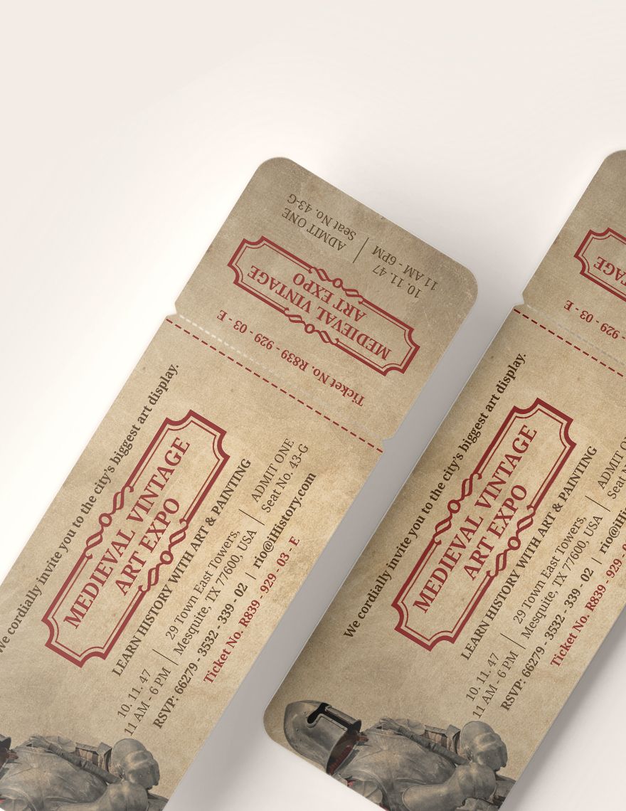 Vintage Ticket Invitation Template