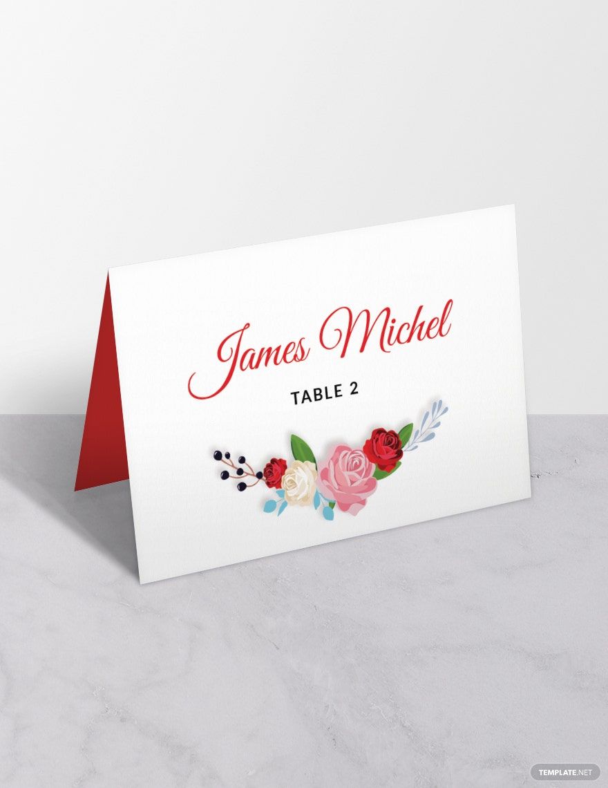 Escort Wedding Place Card Template
