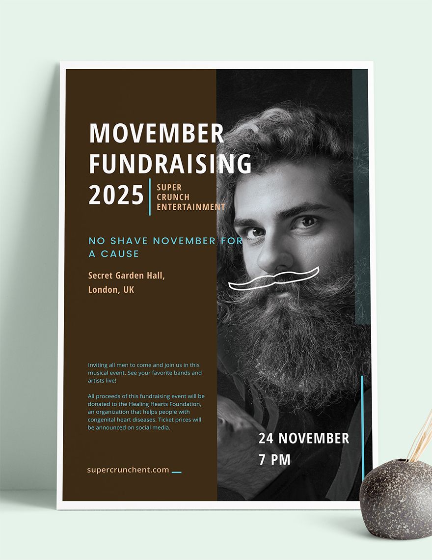 Movember Fundraising Poster Template