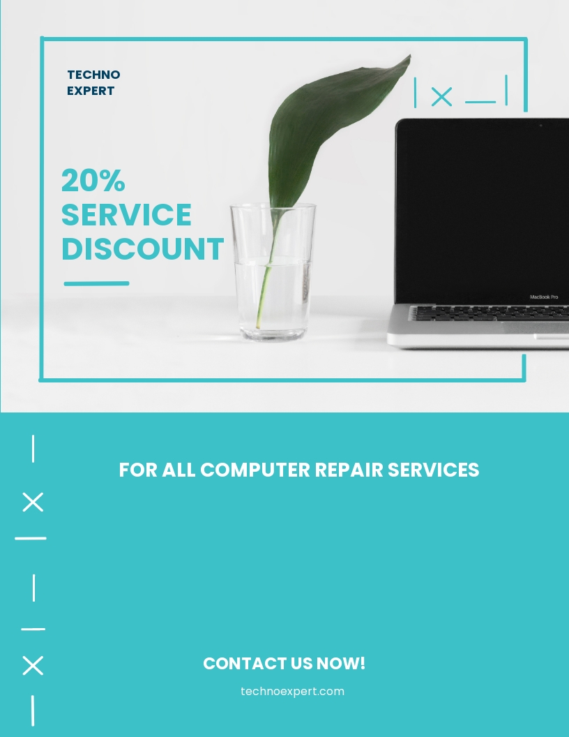 Computer Repair Flyer Template - Illustrator, InDesign, Word Intended For Computer Repair Flyer Template Word