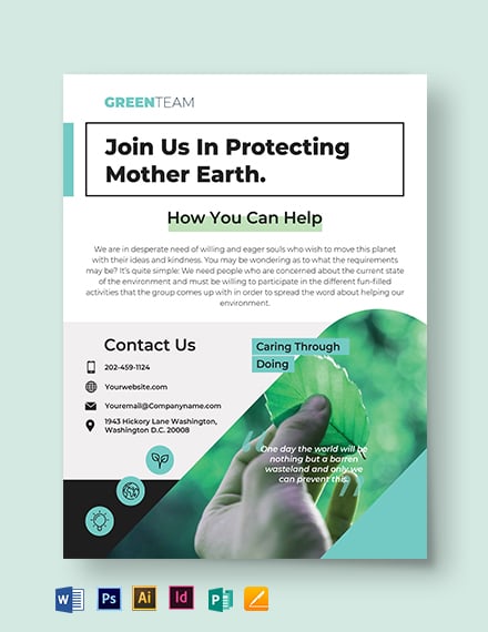 green flyer template
