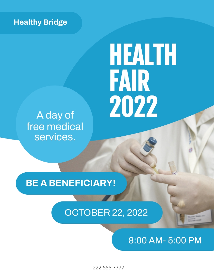 Health Fair Flyer Template - Illustrator, InDesign, Word, Apple Pertaining To Health Fair Flyer Templates Free