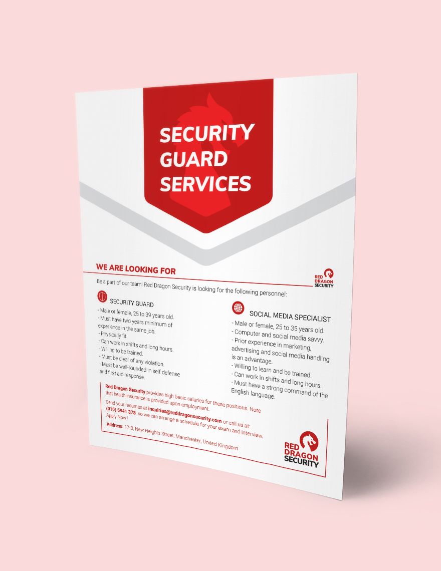 Security Guard Services Flyer Template