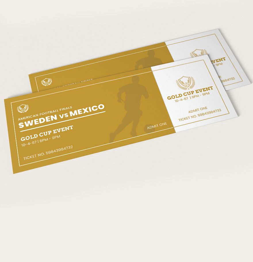 Golden Event Ticket