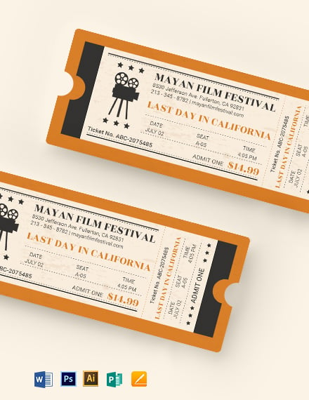 Old Fashioned Movie Ticket Template from images.template.net