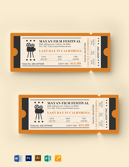 34+ Movie Ticket Templates - PSD, AI, Word