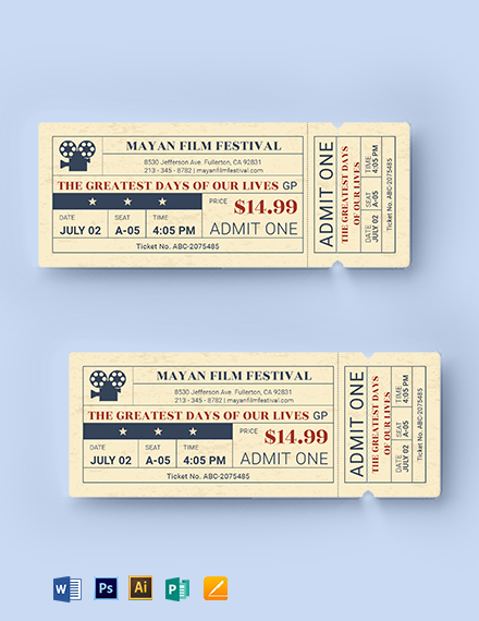 Printable Movie Tickets Template from images.template.net