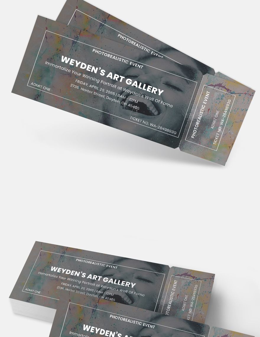 Photorealistic Event Ticket Template