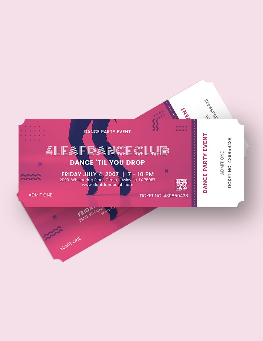Small Event Ticket Template