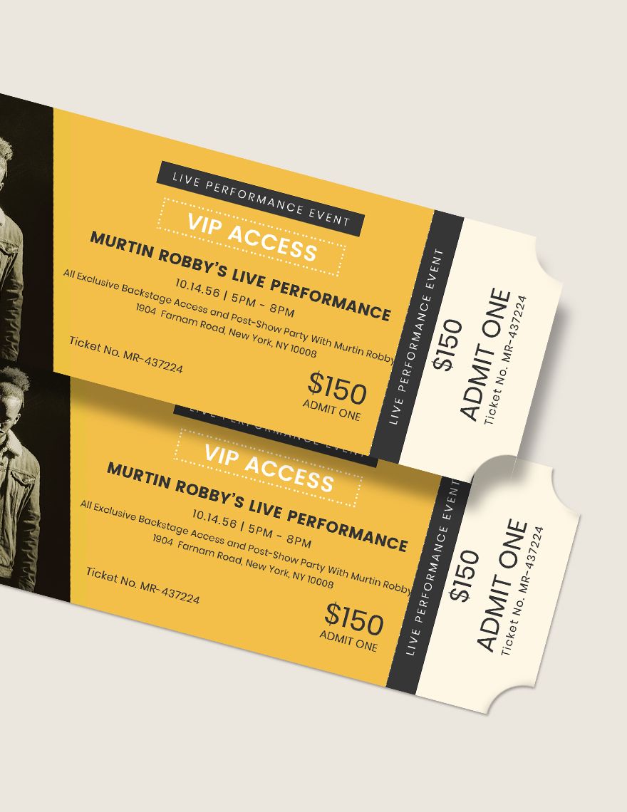 VIP Live Event Ticket Template