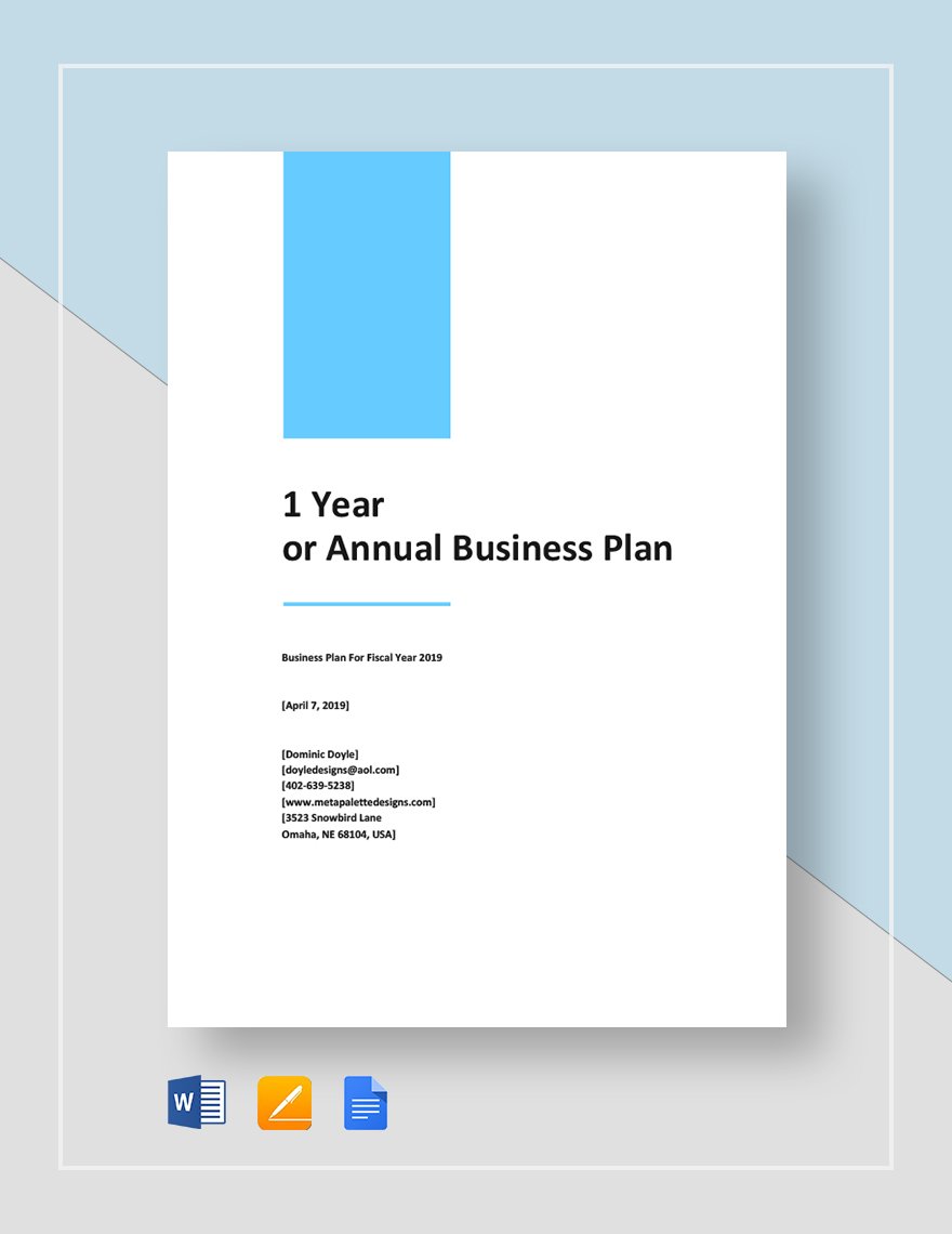  Year or Annual Business Plan 
