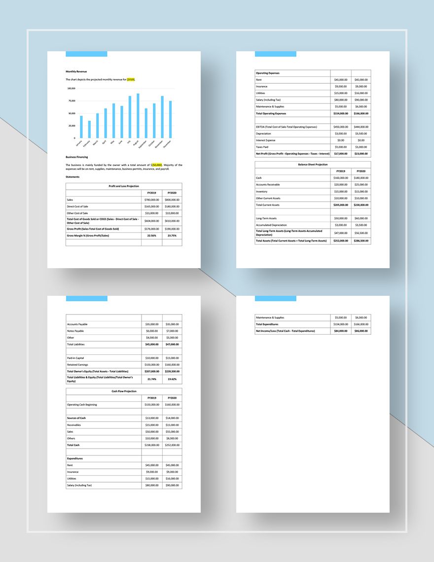  Year or Annual Business Plan Template