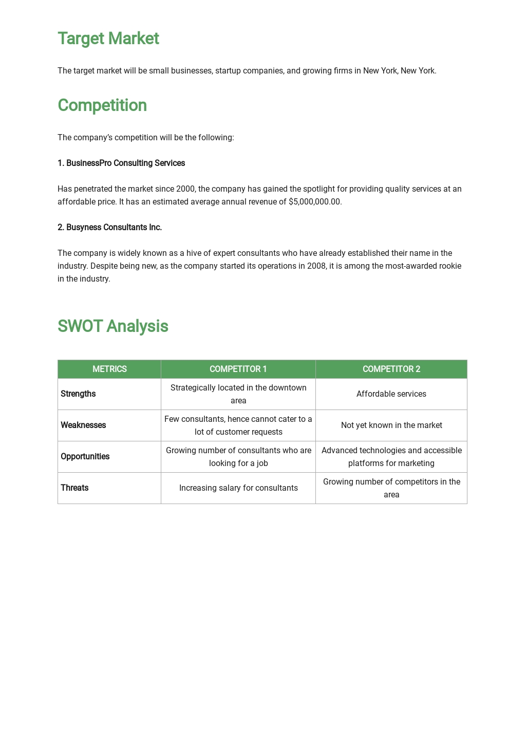 1 Year or Annual Business Plan Template Google Docs, Word, Apple