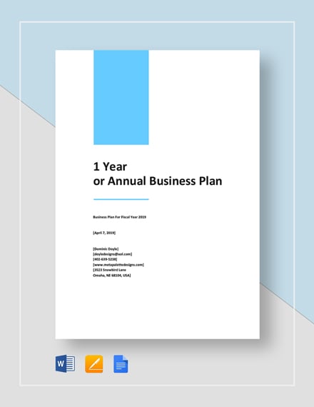  Year or Annual Business Plan 