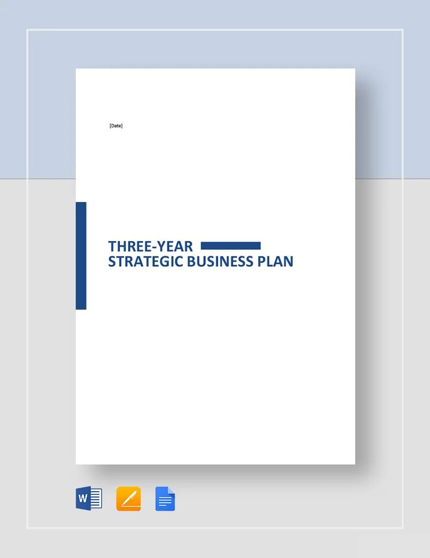 3 Year Strategic Plan Template