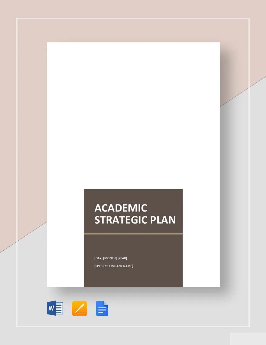 Academic Strategic Plan Template