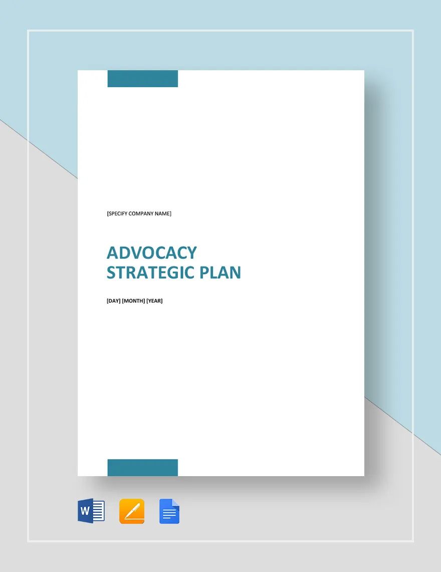 Advocacy Strategy Plan Template