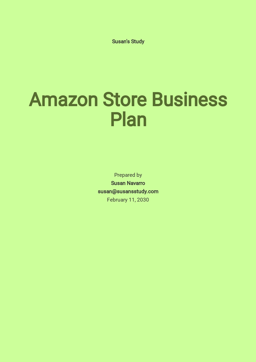 Bookstore Business Plan Template