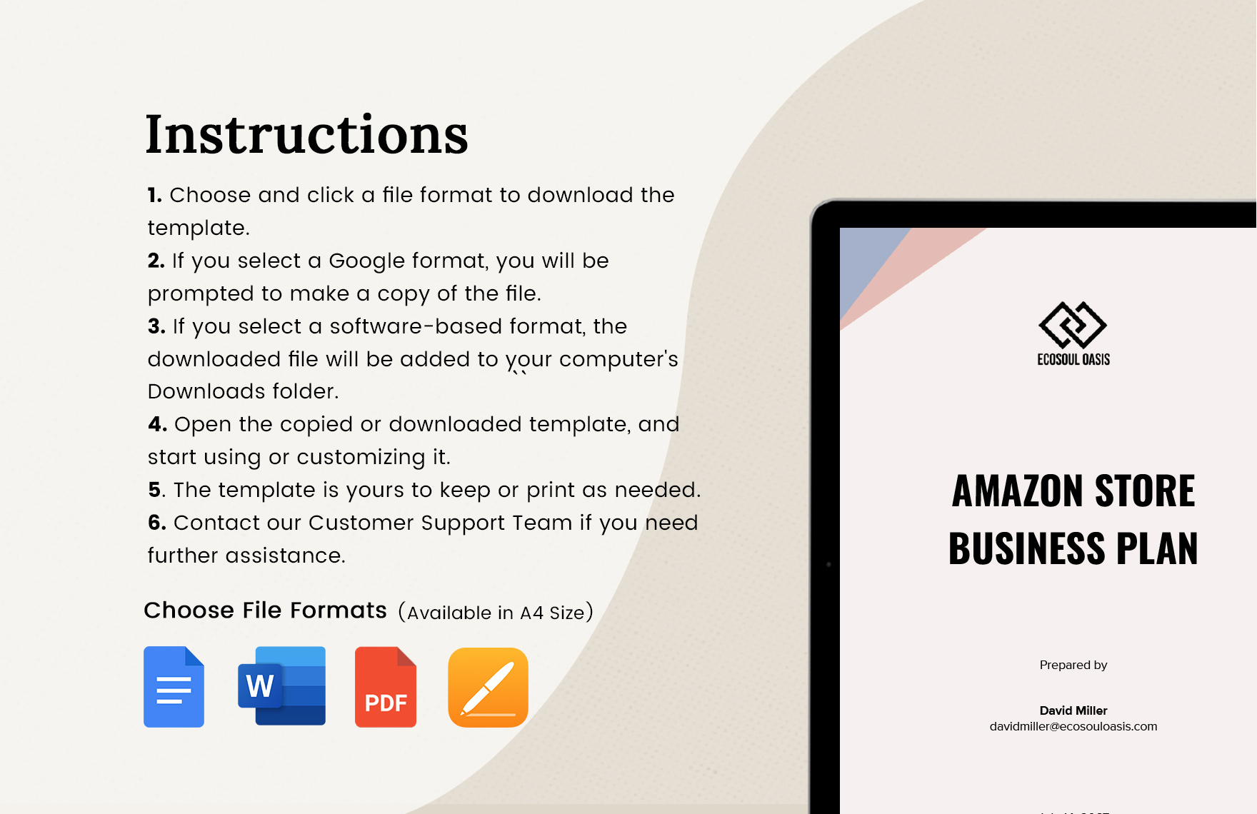 Amazon Store Business Plan Template