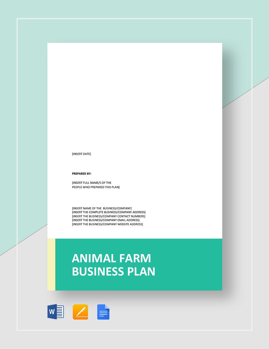 Animal Farm Business Plan Template Google Docs, Word, Apple Pages