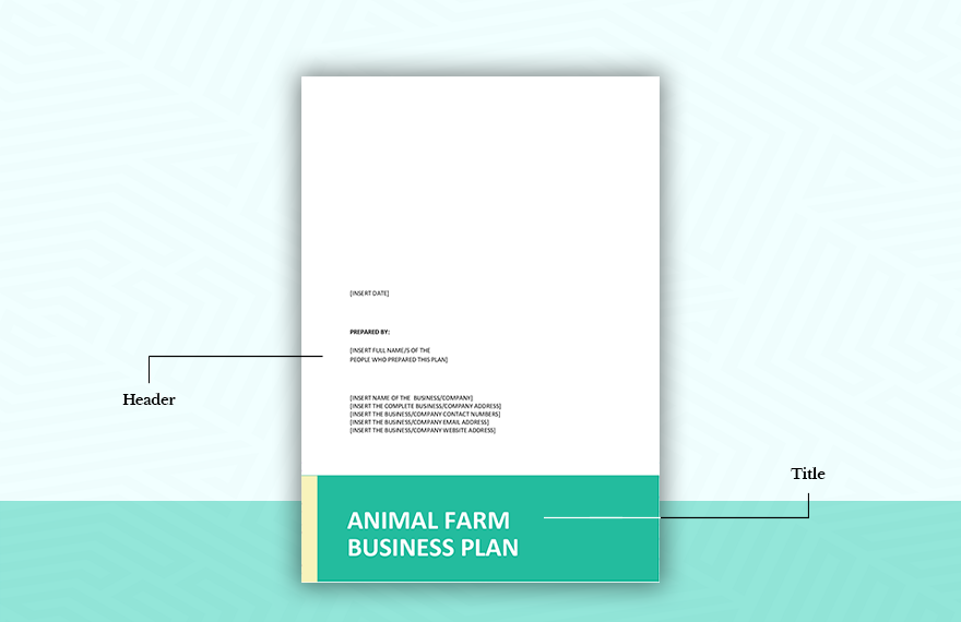 Animal Farm Business Plan Template