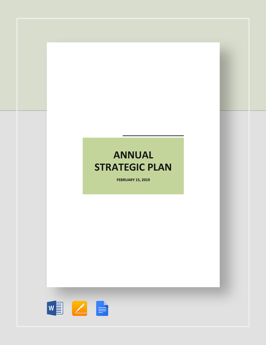 Annual Strategic Plan Template
