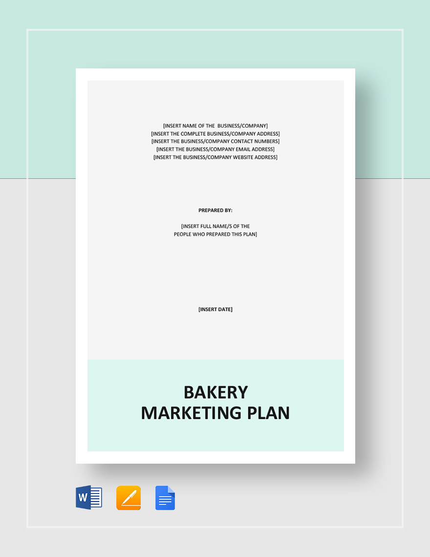 Bakery Marketing Plan