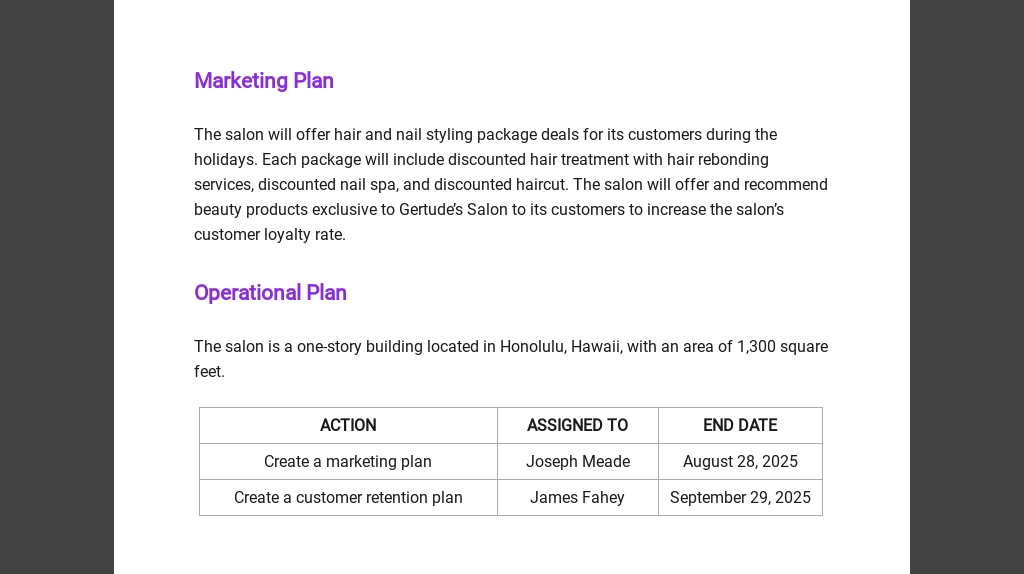 Beauty bar business plan pdf picture