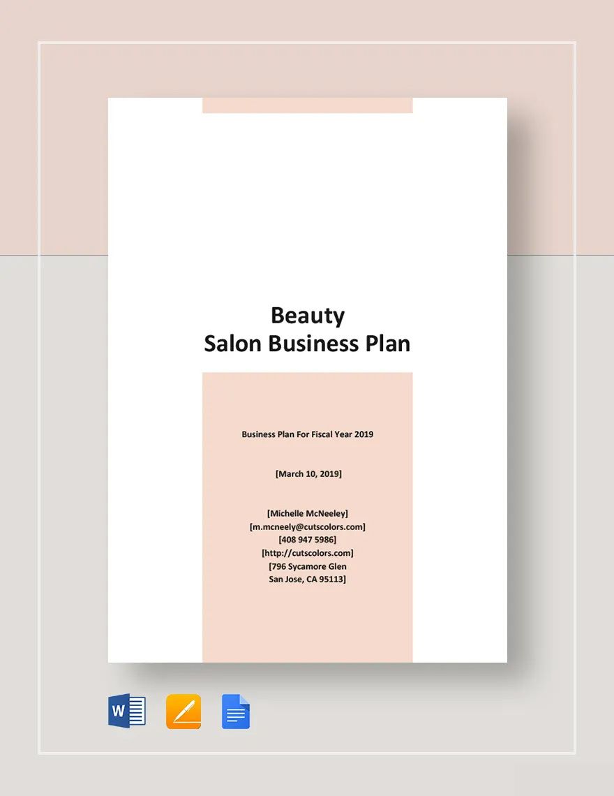 Beauty Salon Business Plan Template