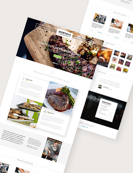 Sample Steak House Landing Page