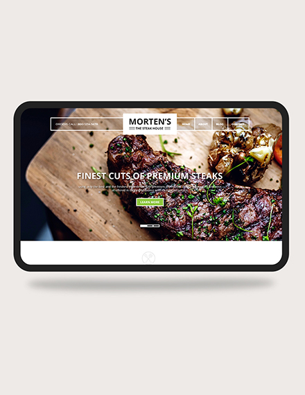 Steak House Landing Page Download